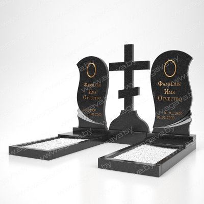 Эксклюзивные памятники на двоих с крестом
