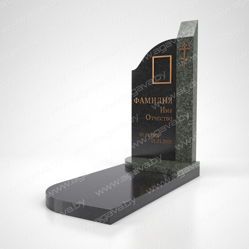 Элитные надгробный мраморный памятник F-11 Green на кладбище