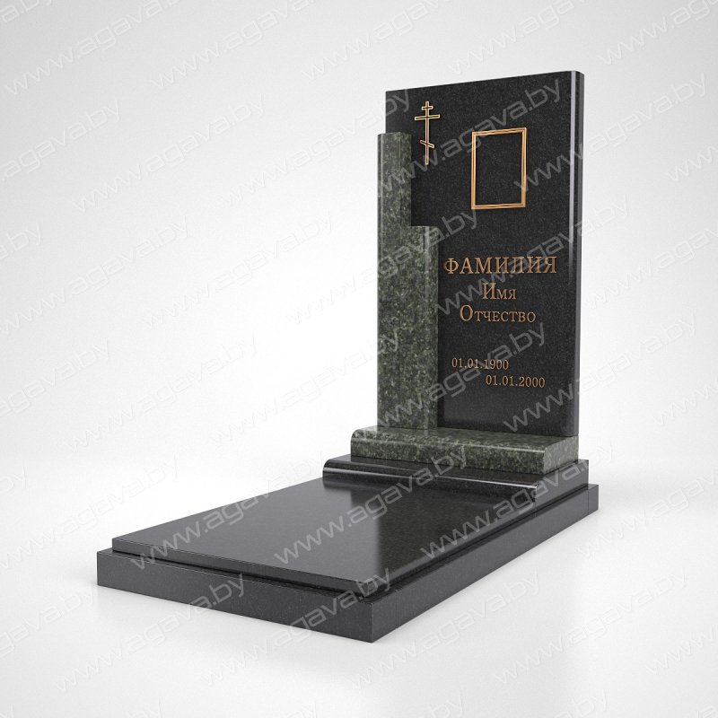 Элитные надгробный гранитный памятник F-08 Green на могилу