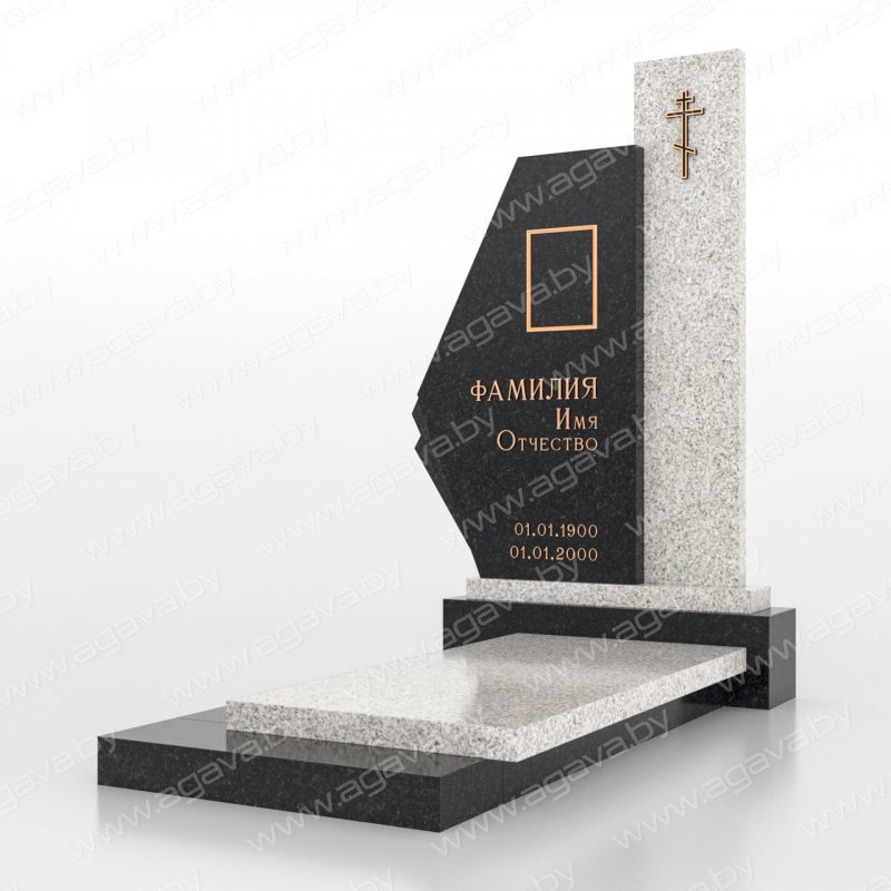 Элитные надгробный гранитный памятник F-06 Grey в Минске
