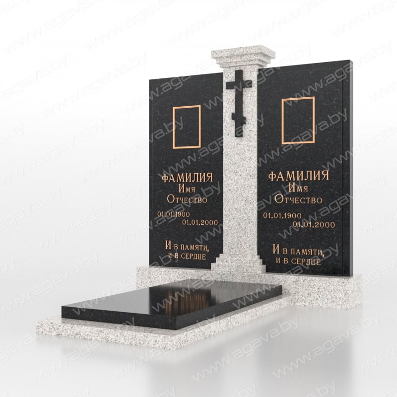 Элитные надгробный гранитный памятник D-13 Grey в Минске