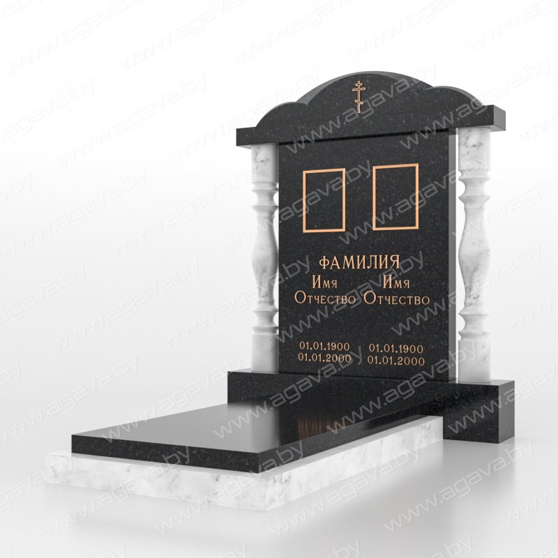 Элитные надгробный гранитный памятник D-17 White в Минске