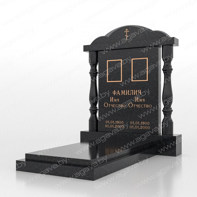 Элитные надгробный гранитный памятник D-17 Black в Минске