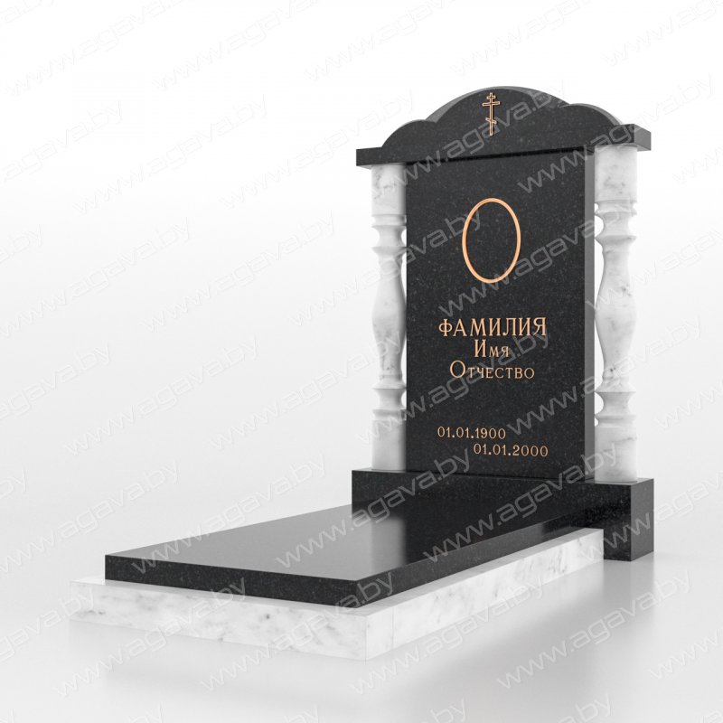 Элитные надгробный мраморный памятник F-15 White под заказ