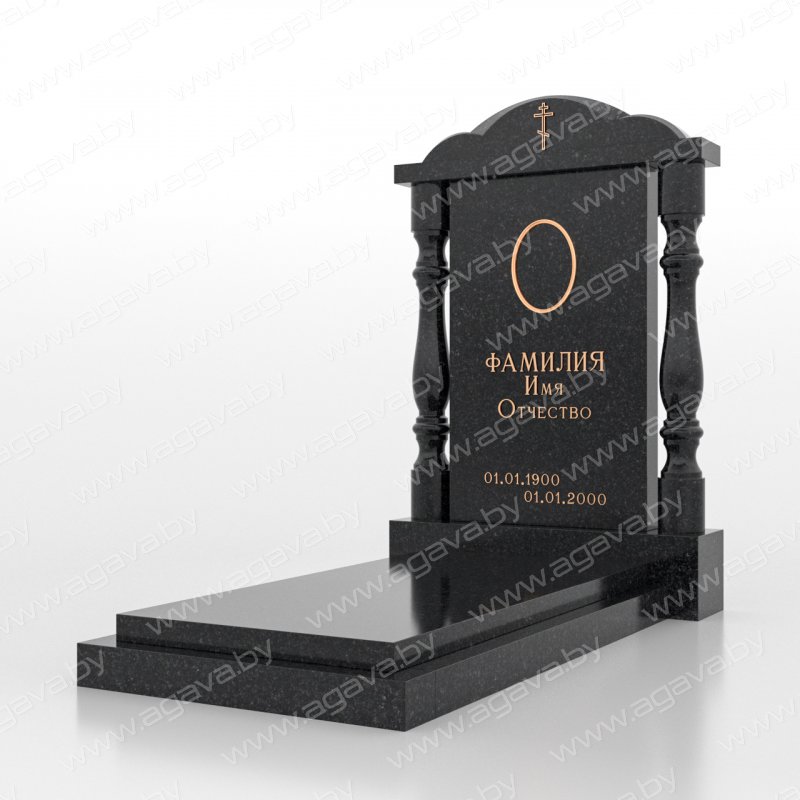 Элитные надгробный гранитный памятник F-15 Black на могилу