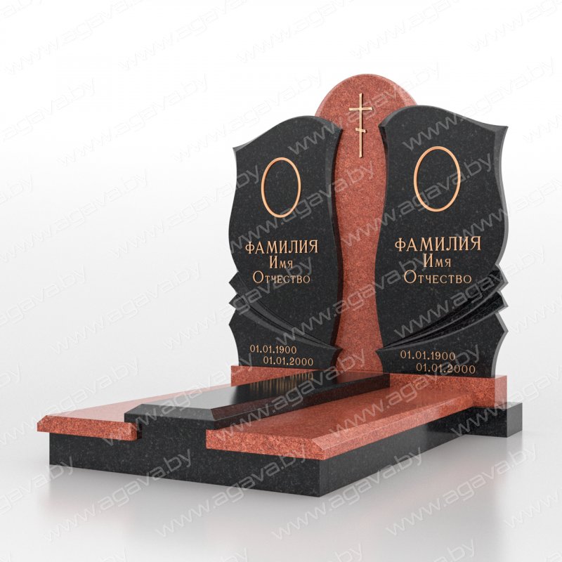 Элитные надгробный гранитный памятник D-07 Red на могилу