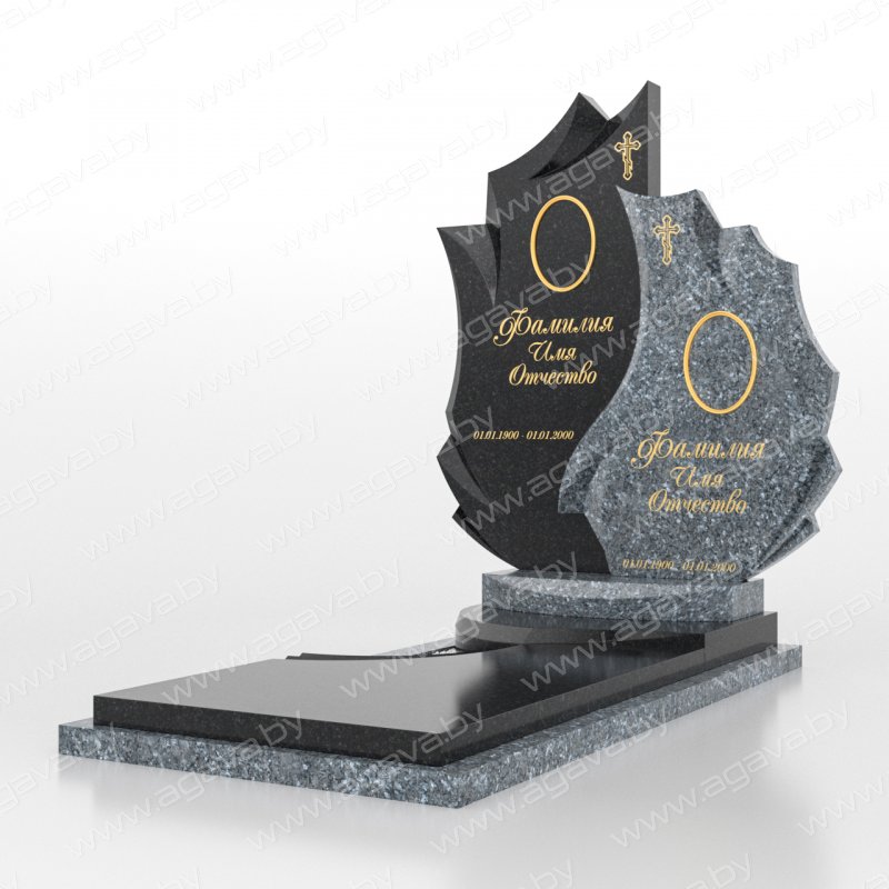 Элитные надгробный мраморный памятник D-18 Blue под заказ