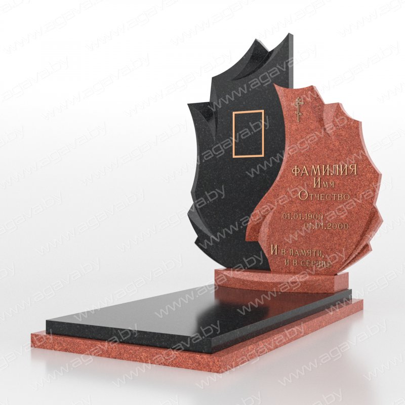 Элитные надгробный мраморный памятник F-18 Red на кладбище