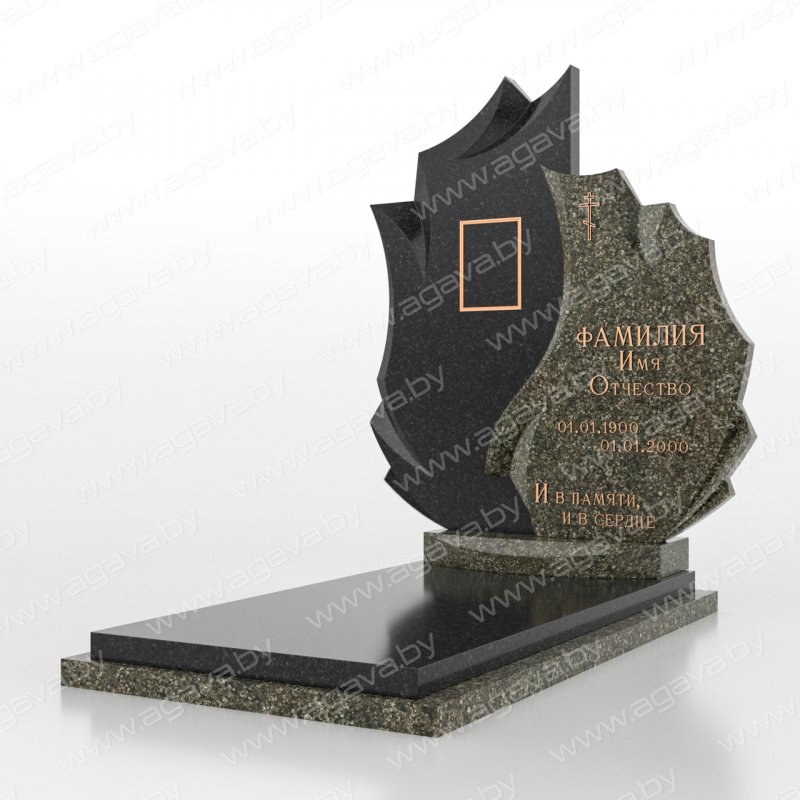 Элитные надгробный гранитный памятник F-18 Green на могилу