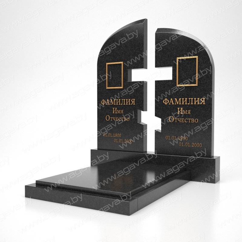 Элитные надгробный гранитный памятник D-09 Black на могилу