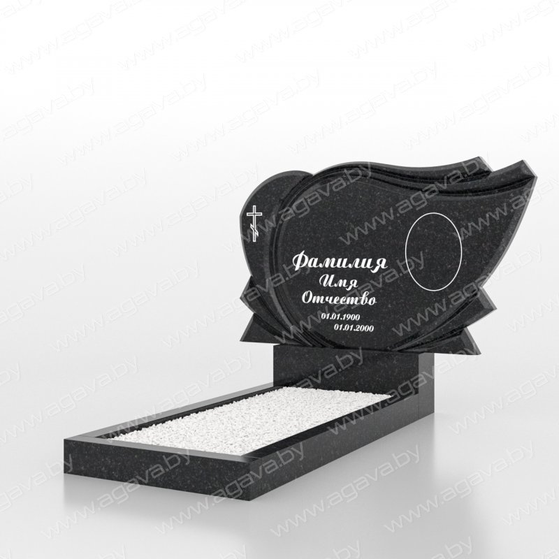 Стандартные надгробный мраморный памятник SG-19 на кладбище