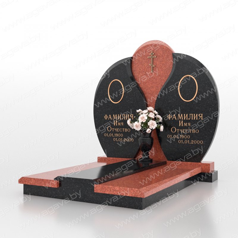 Эксклюзивные двойные памятники на могилу