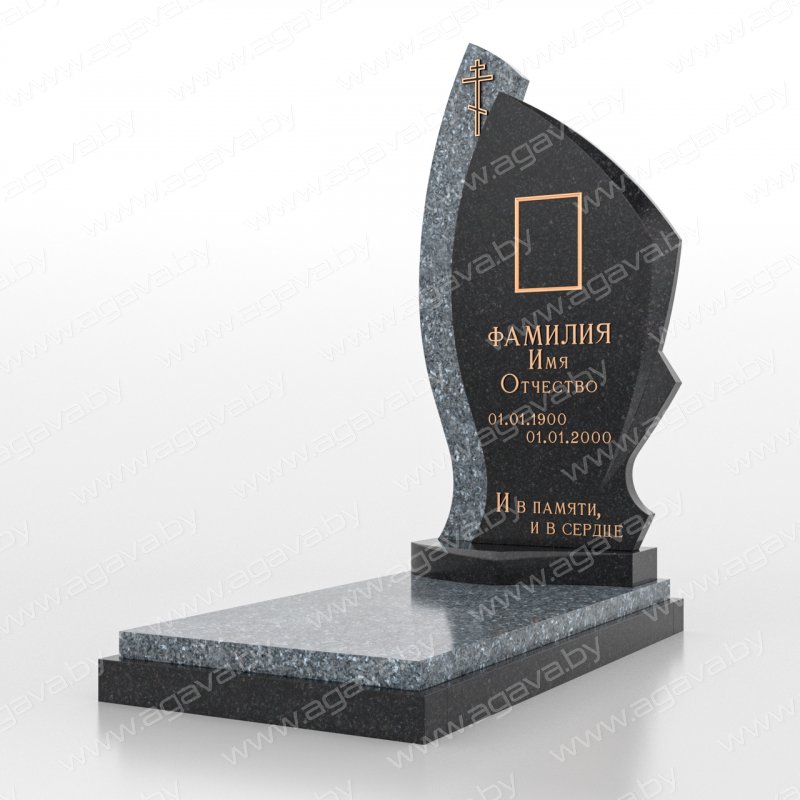 Элитные надгробный мраморный памятник F-25 Blue под заказ