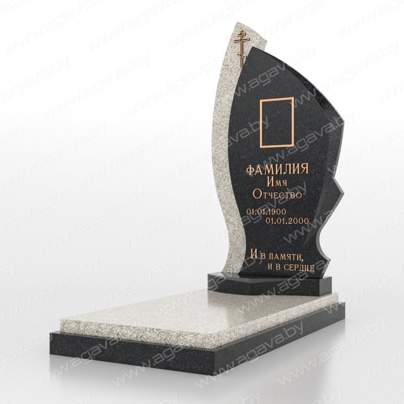 Элитные надгробный гранитный памятник F-25 Grey в Минске