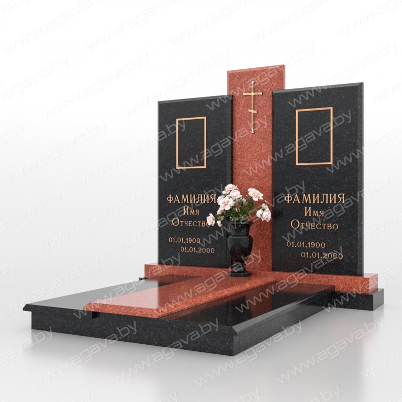 Элитные надгробный гранитный памятник D-25 Red в Минске