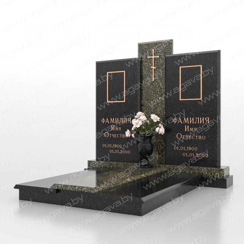 Элитные надгробный мраморный памятник D-25 Green под заказ