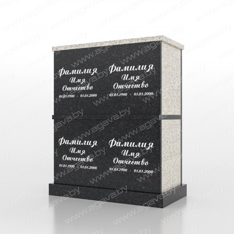 Колумбарии надгробный гранитный памятник KL-04 Grey в Минске