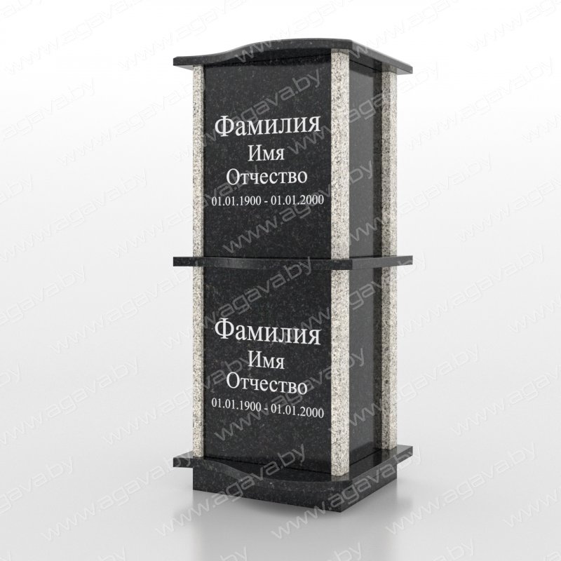 Колумбарии надгробный гранитный памятник KL-01 Grey на могилу