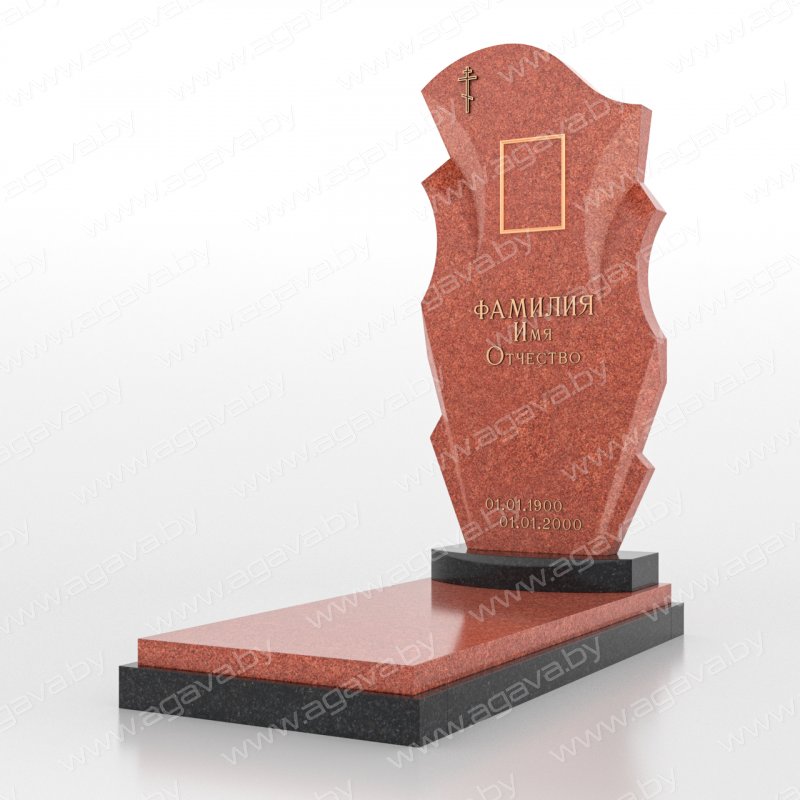 Элитные надгробный мраморный памятник F-27 Red на кладбище