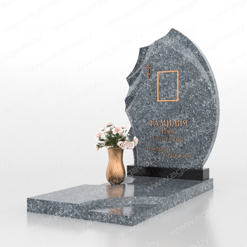 Элитные надгробный гранитный памятник F-19 Blue в Минске