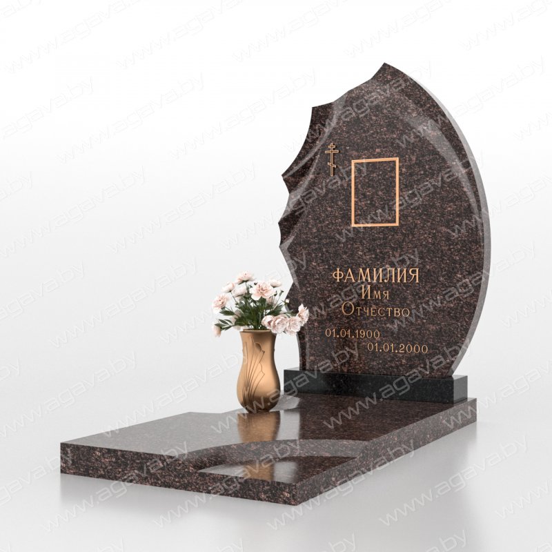 Элитные надгробный мраморный памятник F-19 Baltic на кладбище