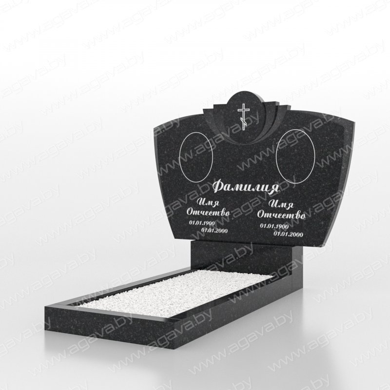 Стандартные надгробный мраморный памятник SG-21 на кладбище